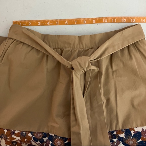 Sachin & Babi X Anthropologie Size 8 Maxi Skirt Waist Tie Jacquard Floral Used - Picture 9 of 14